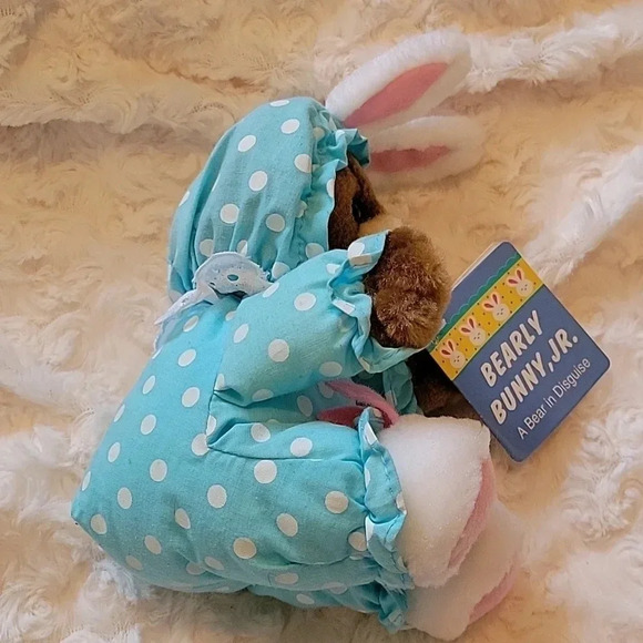 🌴3/$15🌴  Vintage blue polka dot Papel Bearly Bunny Jr in costume kids - Picture 3 of 15